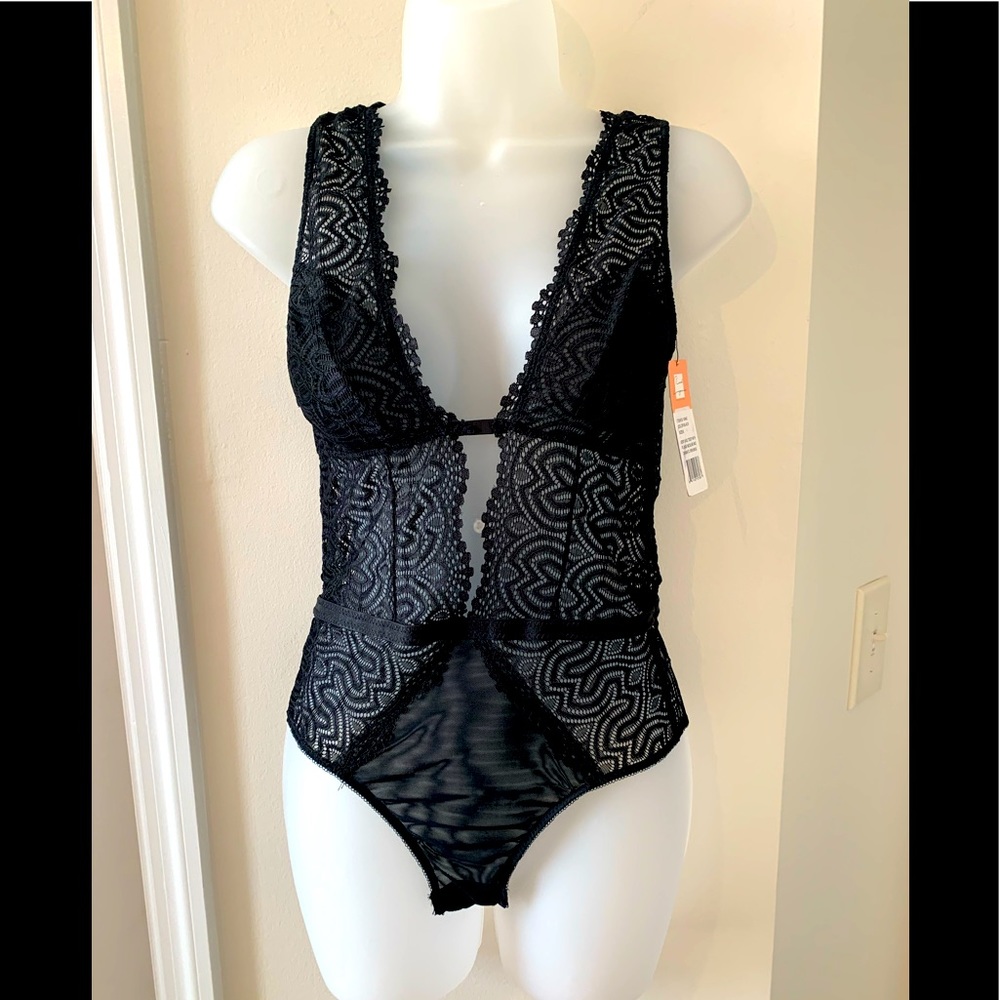 NWT BLACK LACE TEDDY | SMALL
